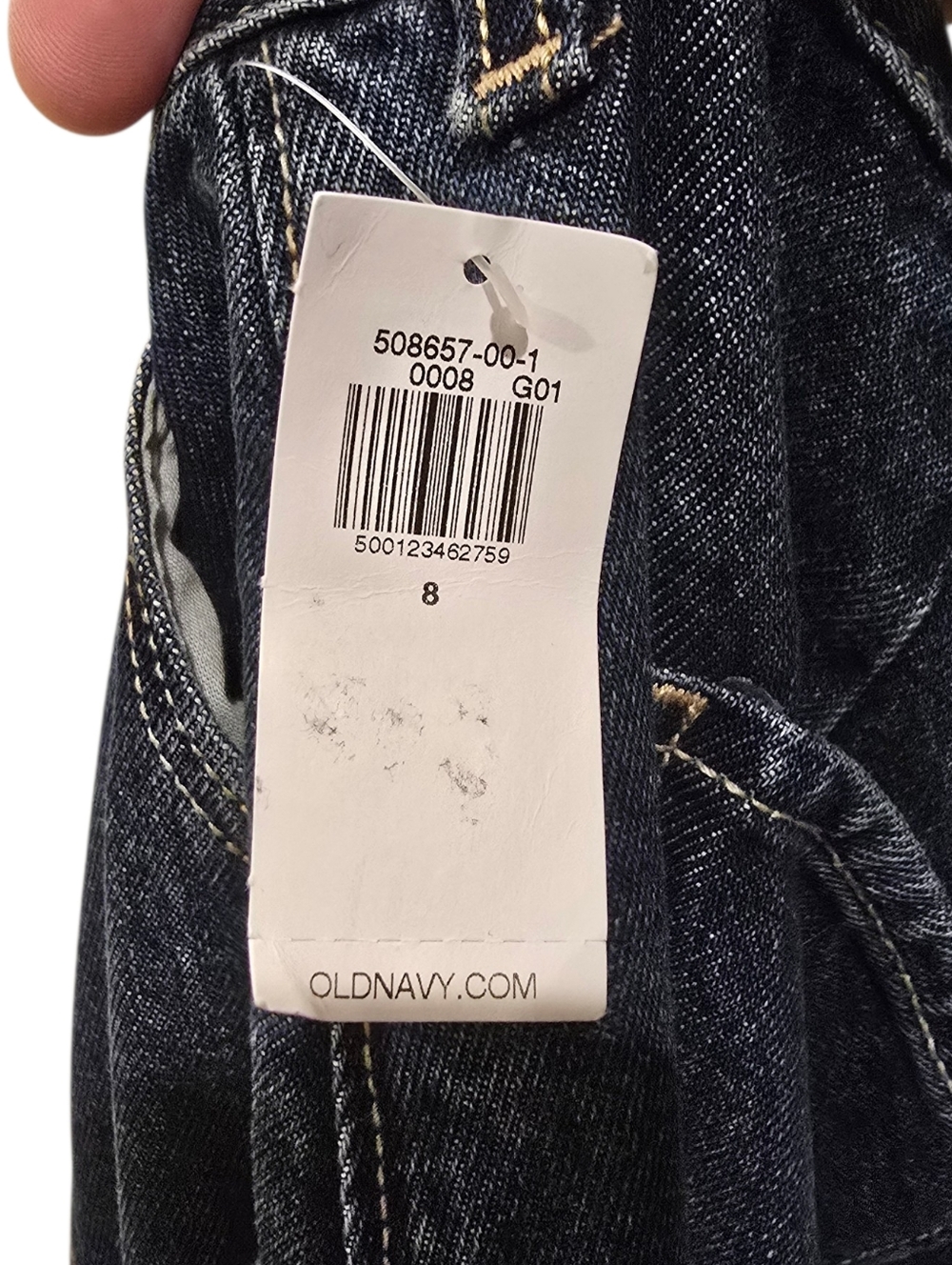 Old Navy Dark Blue Button-Front Denim Midi Skirt Size 8 - Picture 6 of 7